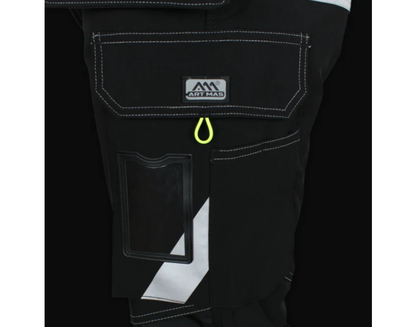 Spodnie krótkie robocze CLASSIC 4 Dynamic Black softshell czarne