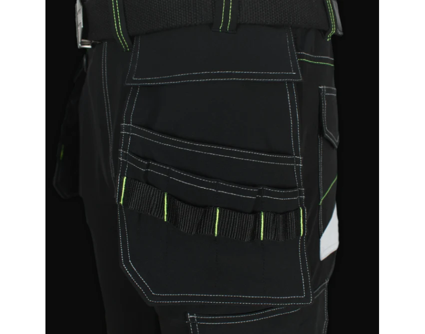 Spodnie krótkie robocze CLASSIC 4 Dynamic Black softshell czarne