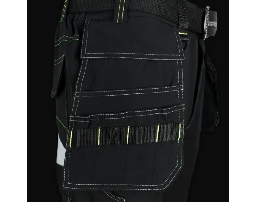 Spodnie krótkie robocze CLASSIC 4 Dynamic Black softshell czarne
