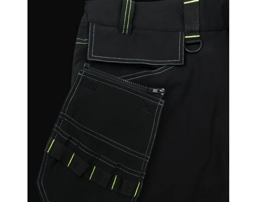 Spodnie krótkie robocze CLASSIC 4 Dynamic Black softshell czarne