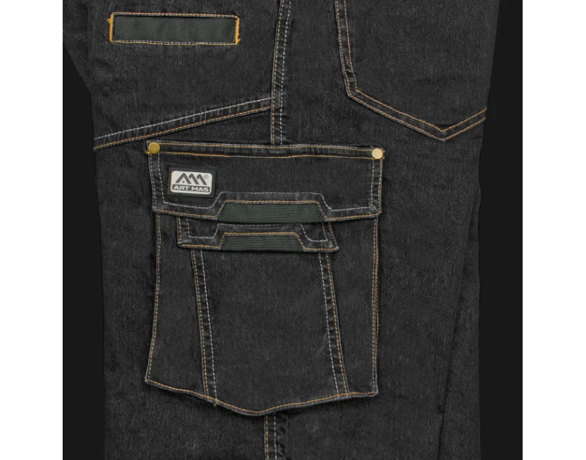 Krótkie spodnie robocze męskie COLEMANN Jeans czarne