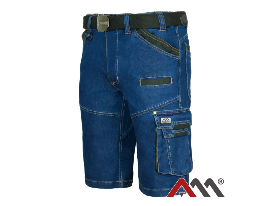 Spodenki robocze jeansowe COLEMANN Jeans Blue męskie niebieskie