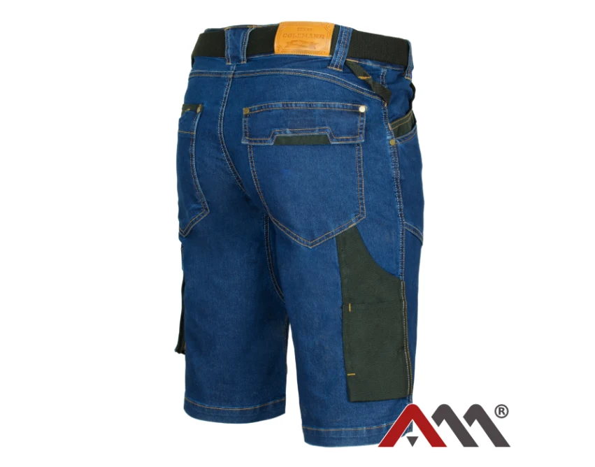 Spodenki robocze jeansowe COLEMANN Jeans Blue męskie niebieskie