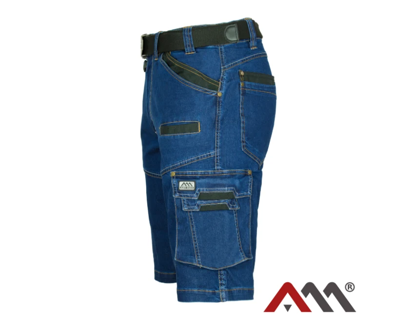 Spodenki robocze jeansowe COLEMANN Jeans Blue męskie niebieskie