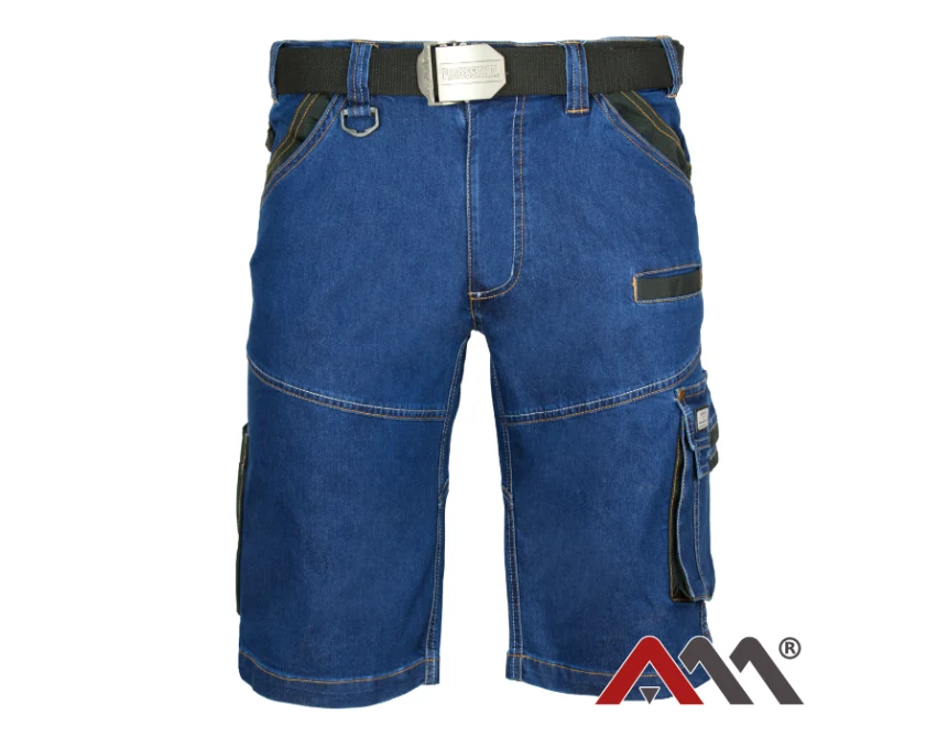 Spodenki robocze jeansowe COLEMANN Jeans Blue męskie niebieskie