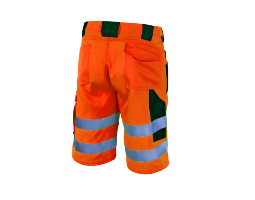 Spodenki robocze męskie FLASH Orange z taśmami odblaskowymi