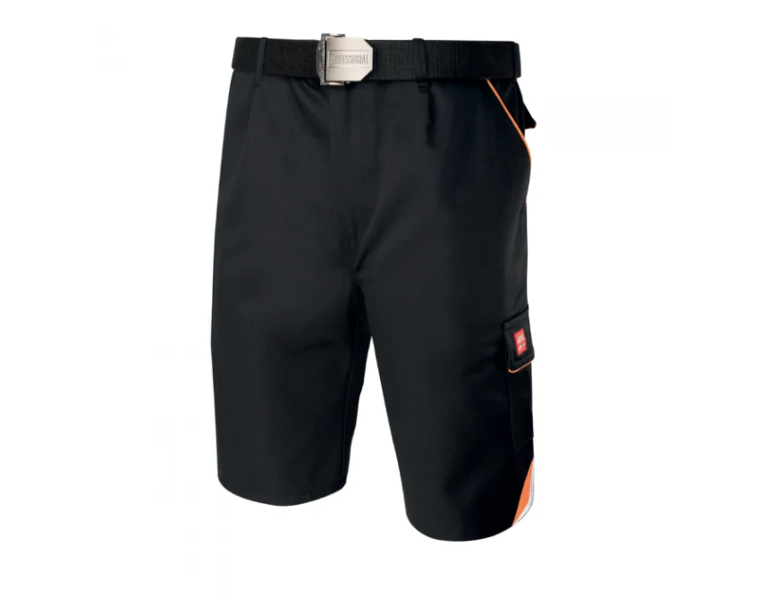 Krótkie spodenki BHP PROFESSIONAL Black męskie, 320 g/m², 6 kieszeni