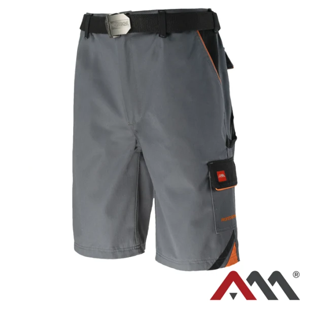 Spodenki robocze krótkie PROFESSIONAL Grey męskie, 320 g/m², 6 kieszeni