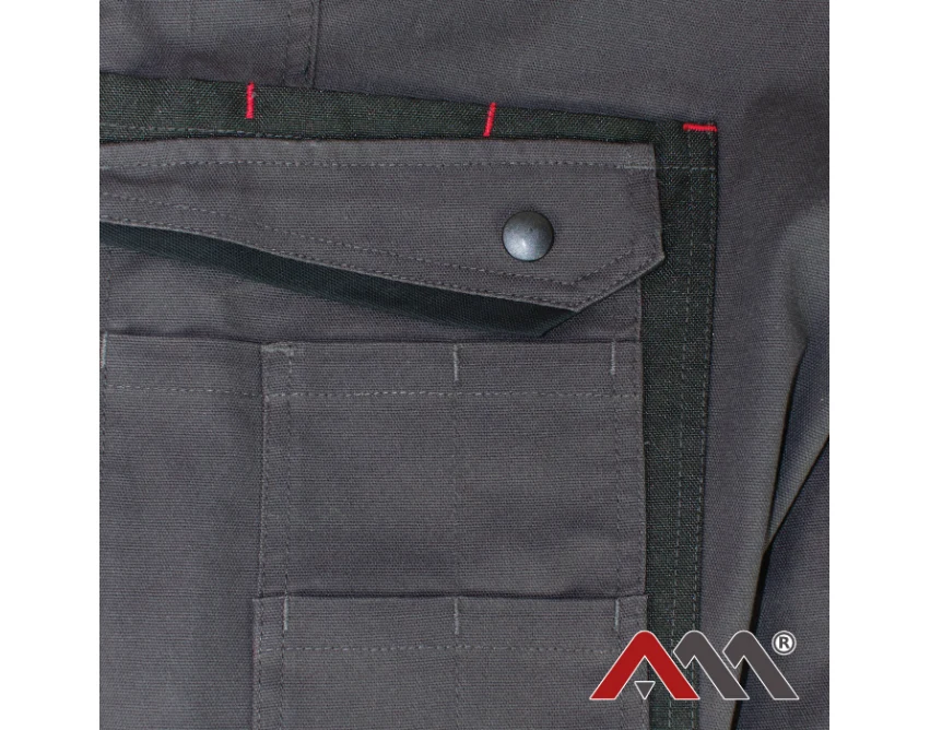 Krótkie spodnie robocze Professional4DYNAMIC slim stretch grafitowo-czarne męskie