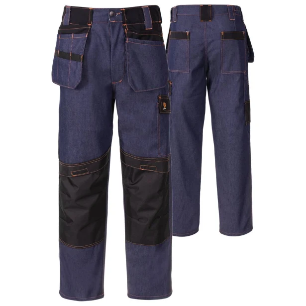Męskie spodnie robocze do pasa Procera PROMONTER JEANS niebieskie