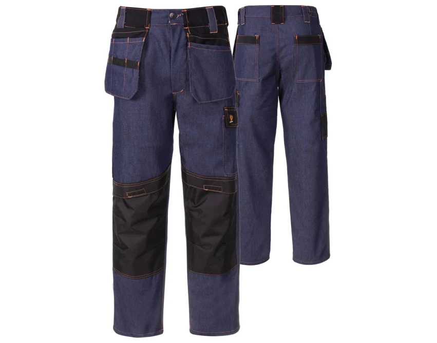 Męskie spodnie robocze do pasa Procera PROMONTER JEANS niebieskie