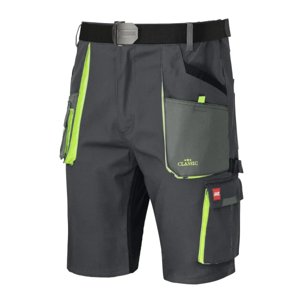 Spodenki robocze CLASSIC Stretch Slim męskie szare