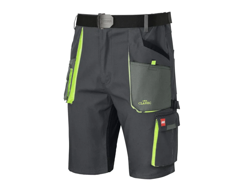 Spodenki robocze CLASSIC Stretch Slim męskie szare