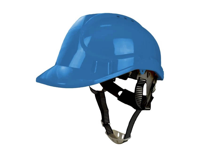 Kask ochronny roboczy Walter Vent niebieski wentylowany HDPE