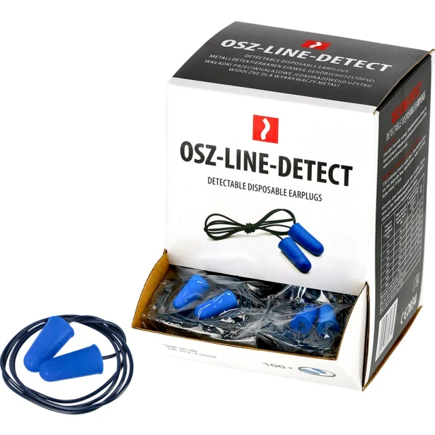 Stopery do uszu Reis jednorazowe detekcyjne niebieskie z kulką żelaza