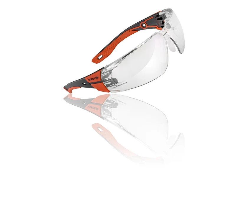 Okulary ochronne Bolle RUSH 2.0 przezroczyste czarno-czerwone