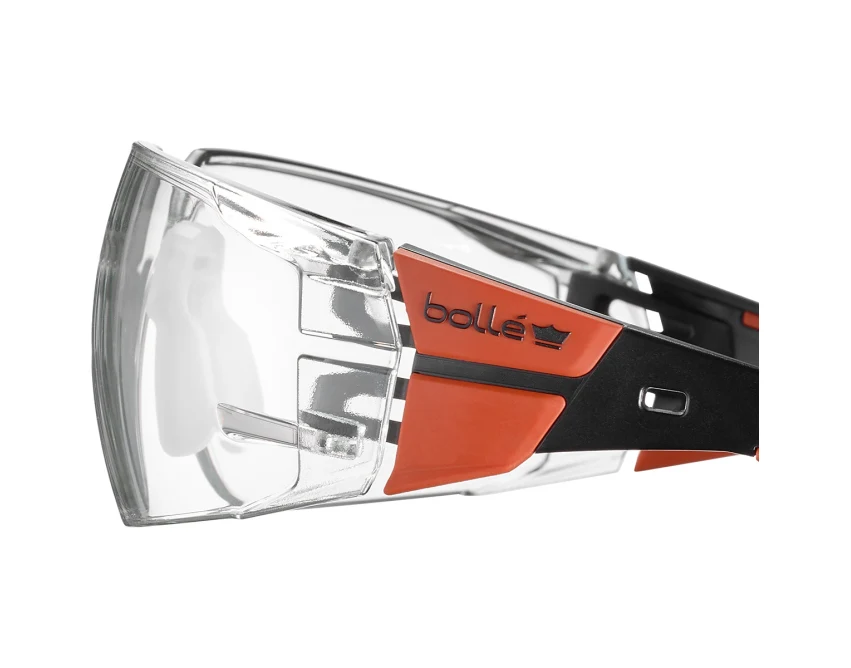 Okulary ochronne Bolle RUSH 2.0 przezroczyste czarno-czerwone