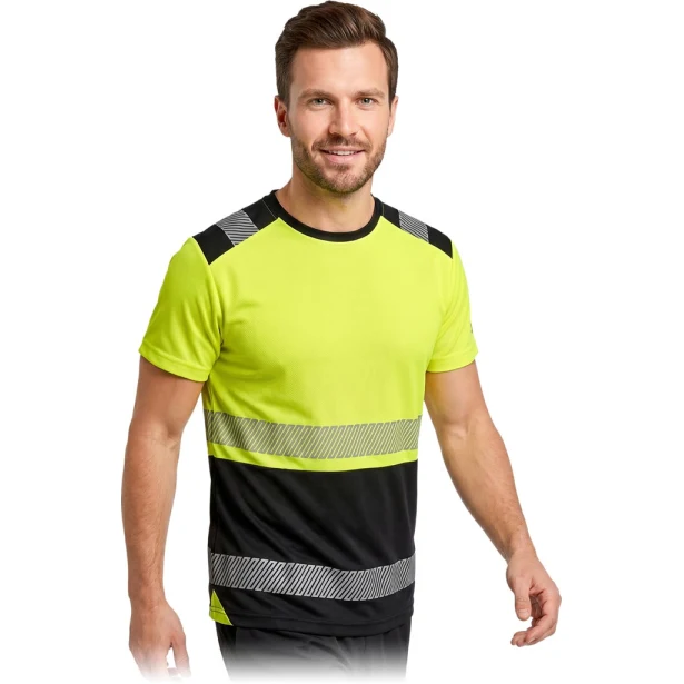 T-shirt siateczkowy ostrzegawczy Reis IGUANA żółty
