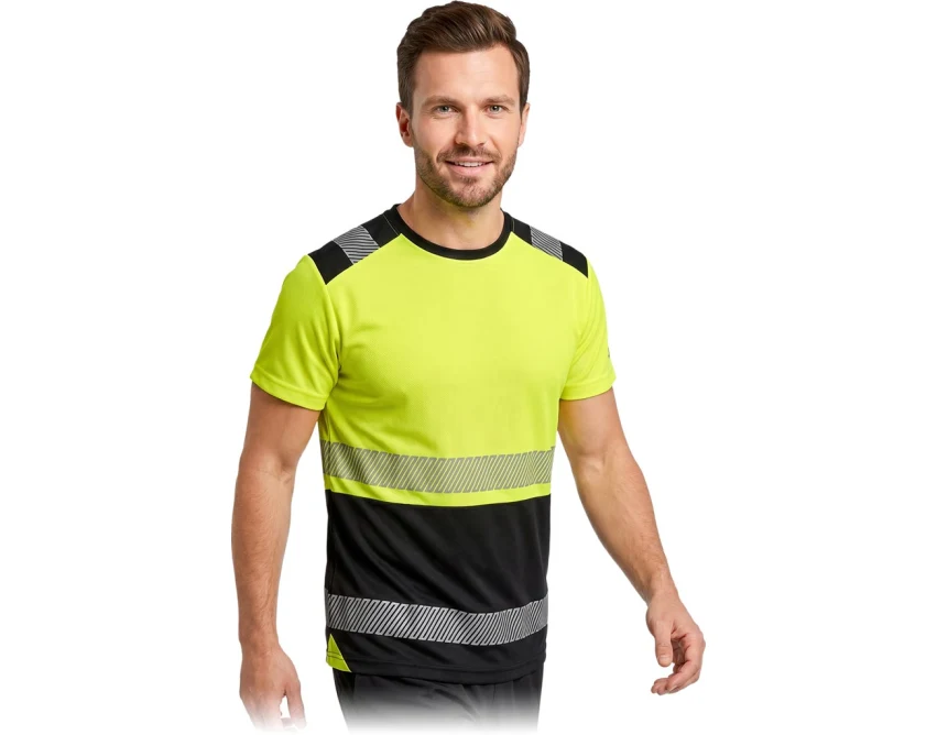 T-shirt siateczkowy ostrzegawczy Reis IGUANA żółty