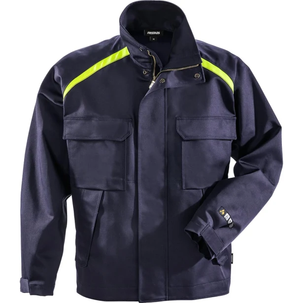 Bluza męska robocza Fristads 4031 FLAM granatowo-żółta trudnopalna