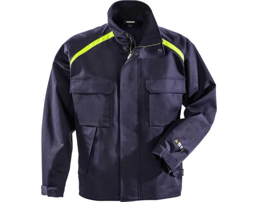 Bluza męska robocza Fristads 4031 FLAM granatowo-żółta trudnopalna
