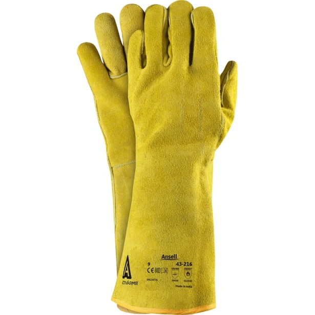 Rękawice spawalnicze Ansell WorkGuard 43-216 skórzane żółte