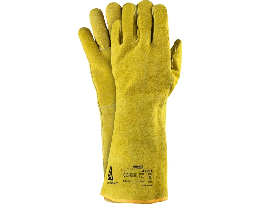 Rękawice spawalnicze Ansell WorkGuard 43-216 skórzane żółte