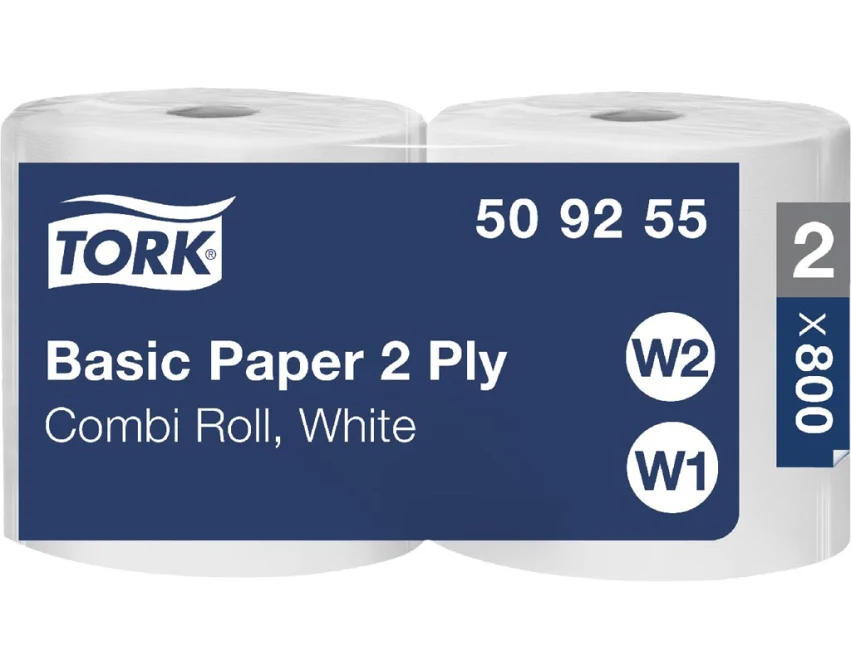 Czyściwo papierowe Tork w rolce, 2-warstwowe, białe, 2×800 listków
