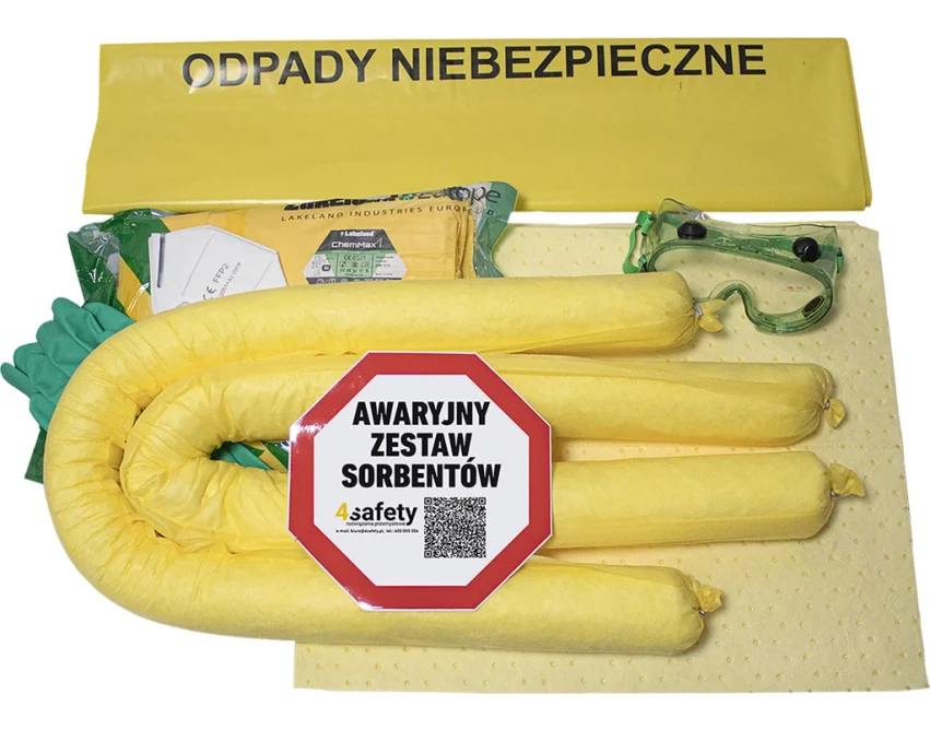 Zestaw sorbentów do chemii ADR 4 Safety 25 l z torbą i wyposażeniem