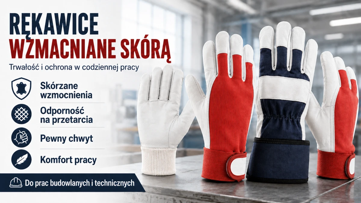 Rękawice wzmacniane skórą