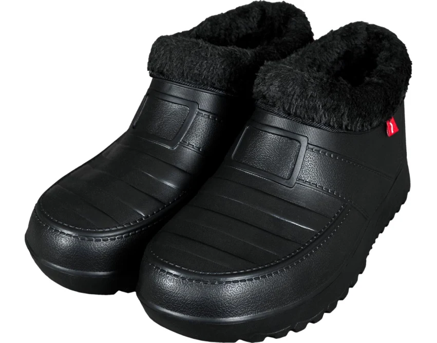 Gumowe buty ocieplane Reis FUR EVA czarne