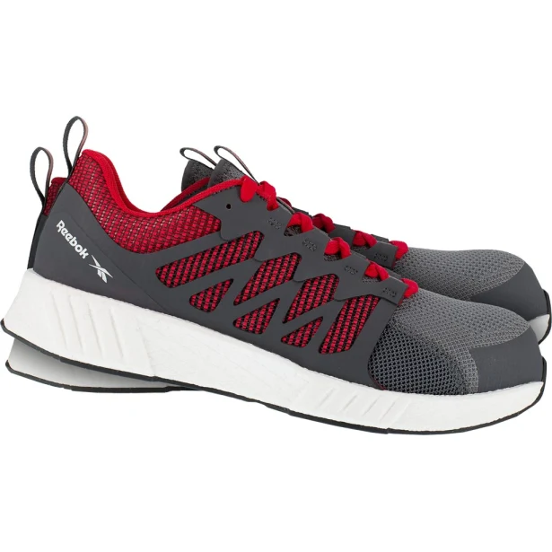 Półbuty robocze lekkie Reebok Fusion Flexweave Work S1P szaro-czerwone