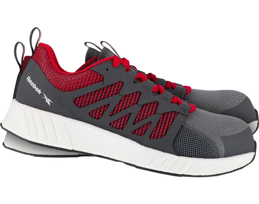 Półbuty robocze lekkie Reebok Fusion Flexweave Work S1P szaro-czerwone