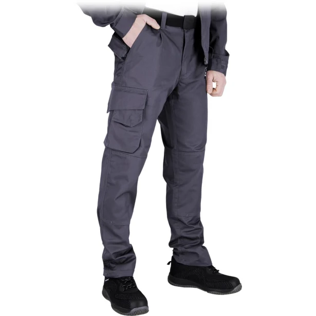 Spodnie robocze do pasa L.Hollman męskie szare twill