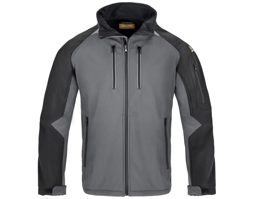 Kurtka robocza softshell Procera szaro-czarna z polarem