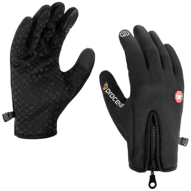 Rękawice ochronne ocieplane Procera X-WINDSHELL damskie czarne softshell